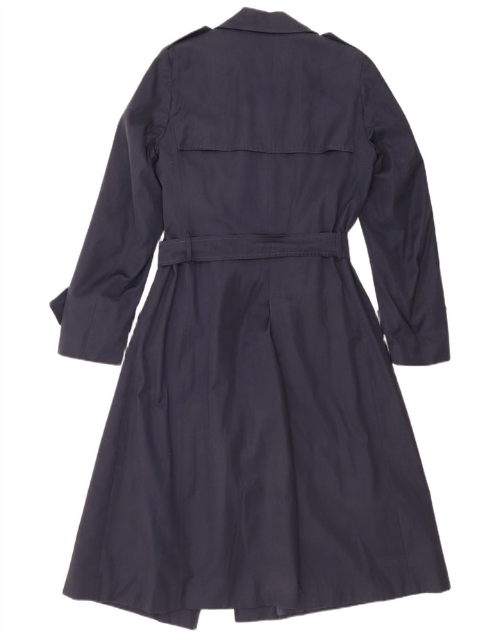 Trench Coat feminino vintage IT 48 XL azul marinho poliamida