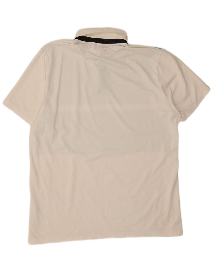 Camisa polo masculina Nike Dri Fit XL branca colorblock poliéster