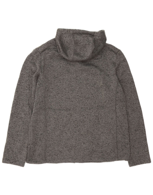Suéter masculino com capuz e zíper Mountain Warehouse XL cinza manchado de poliéster