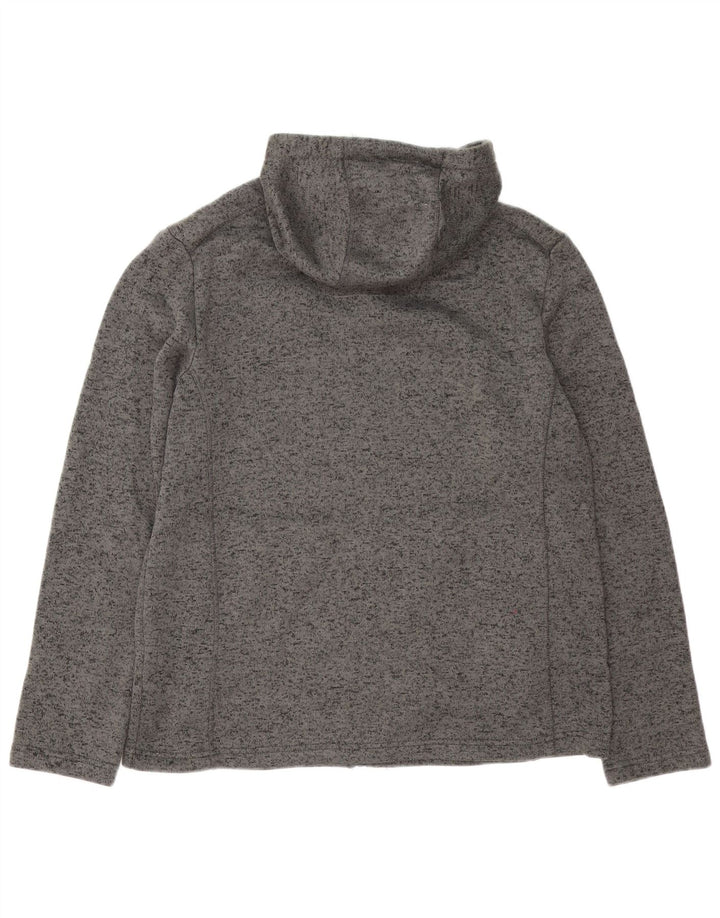 Suéter masculino com capuz e zíper Mountain Warehouse XL cinza manchado de poliéster