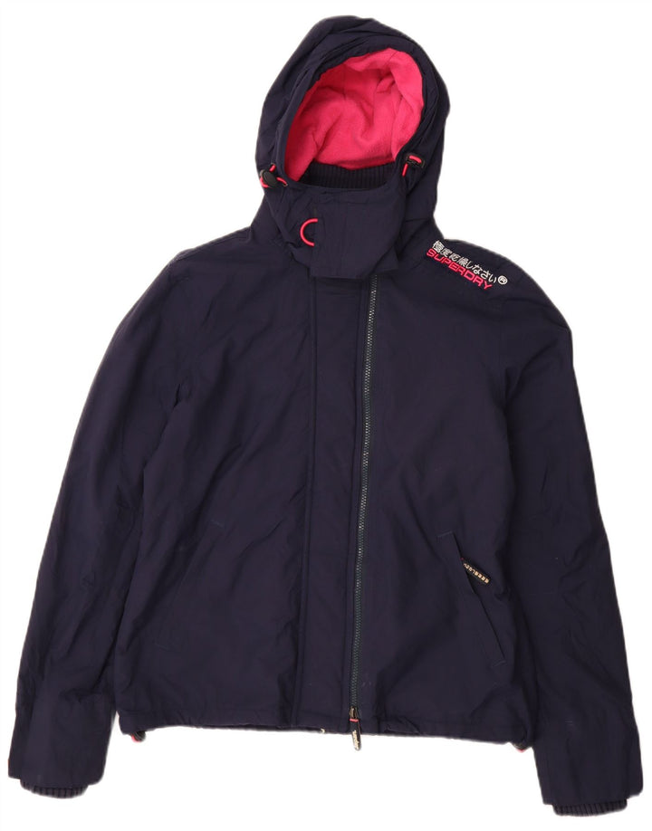 Jaqueta corta-vento feminina SUPERDRY Reino Unido 16 grande azul marinho