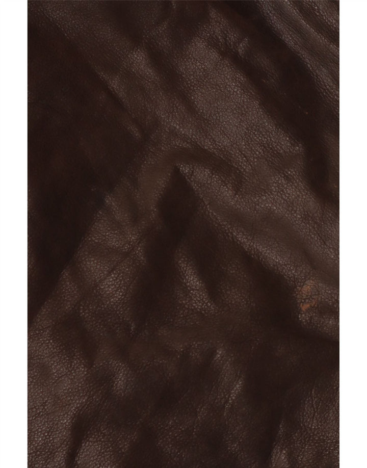 Jaqueta de couro masculina vintage IT 50 grande couro marrom