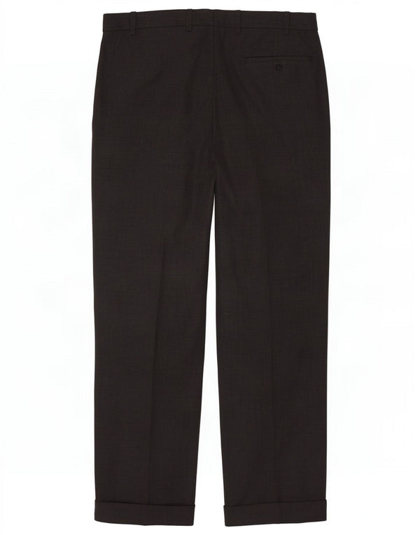Calça masculina Marks & Spencer Stretch Pegged Suit W36 L31 Poliéster cinza