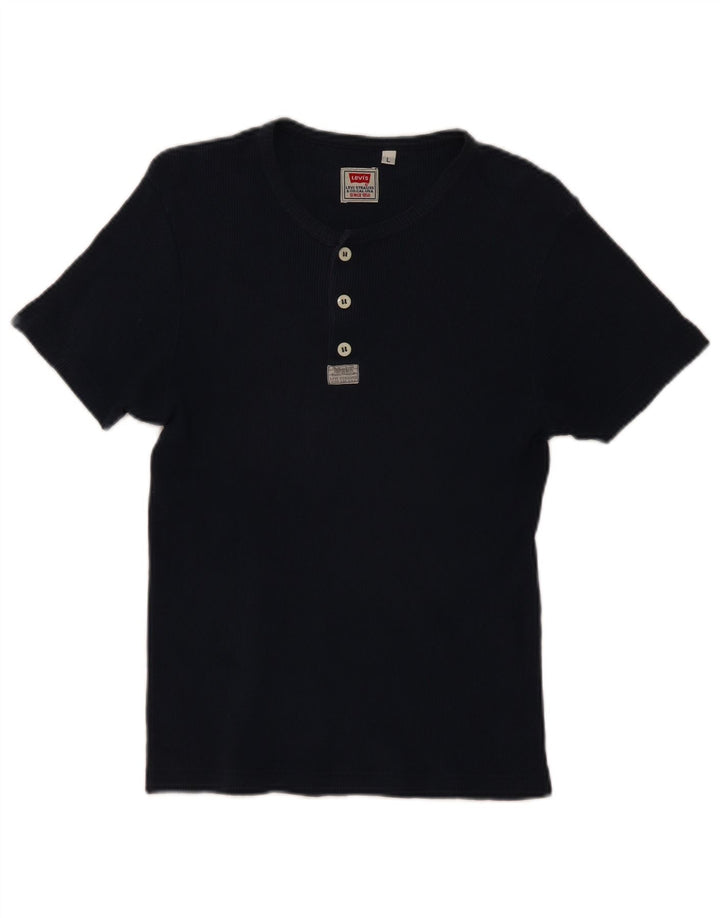 Camiseta feminina Levi's UK 14 grande azul marinho