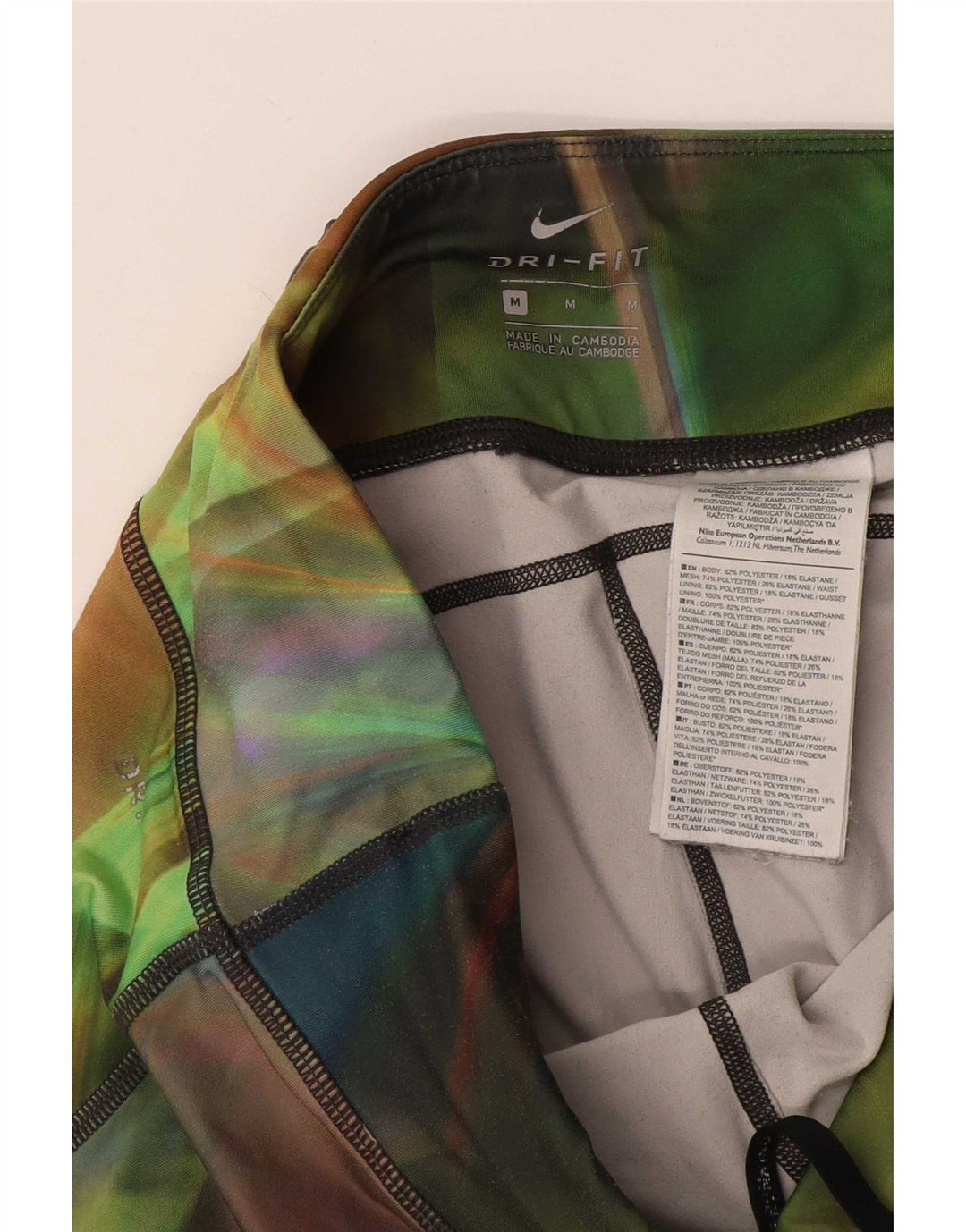 Leggings Nike Dri Fit Capri UK 14 Médio Multicolorido Tie Dye