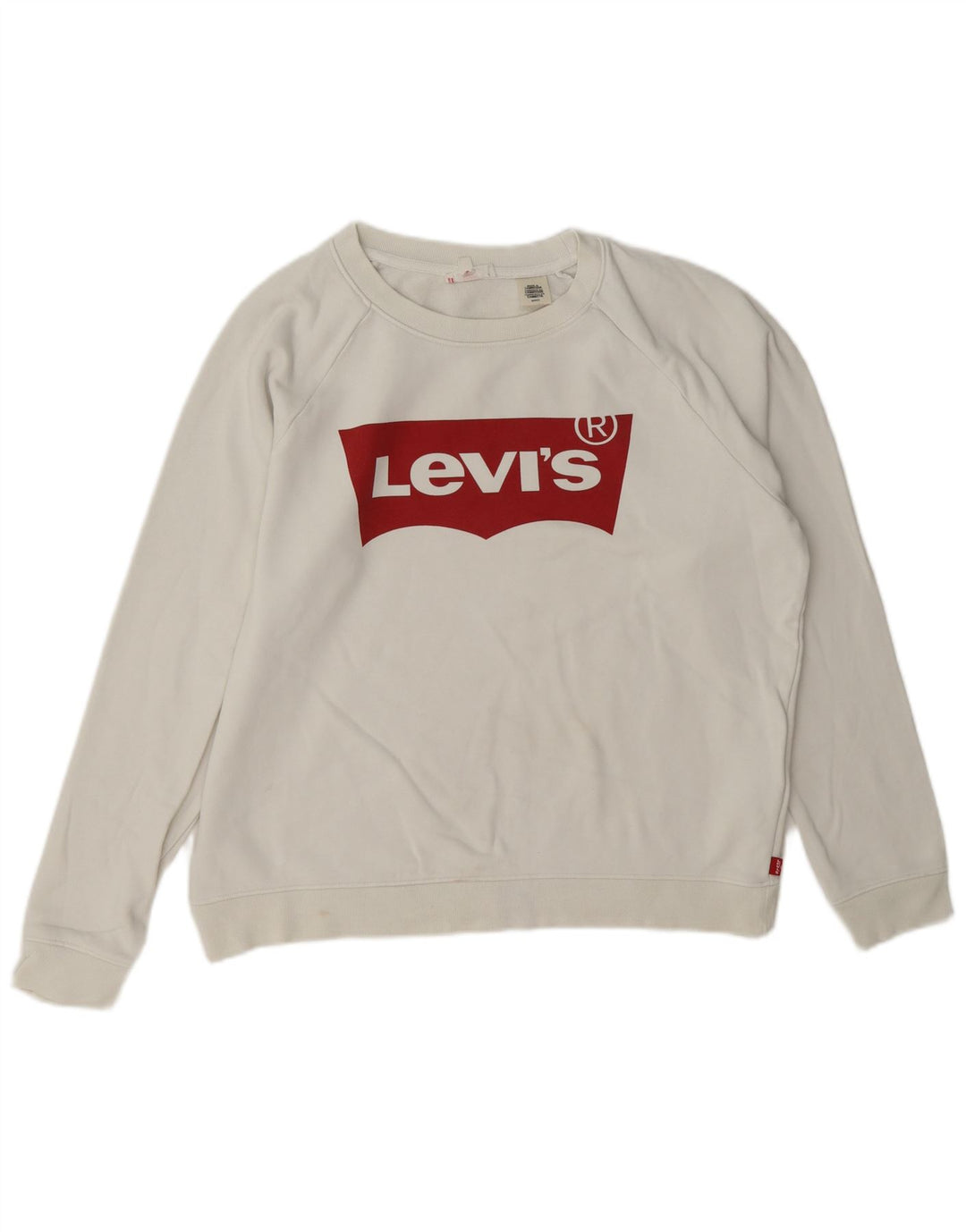 Moletom feminino Levi's com estampa oversized, Reino Unido 10 pequeno algodão branco