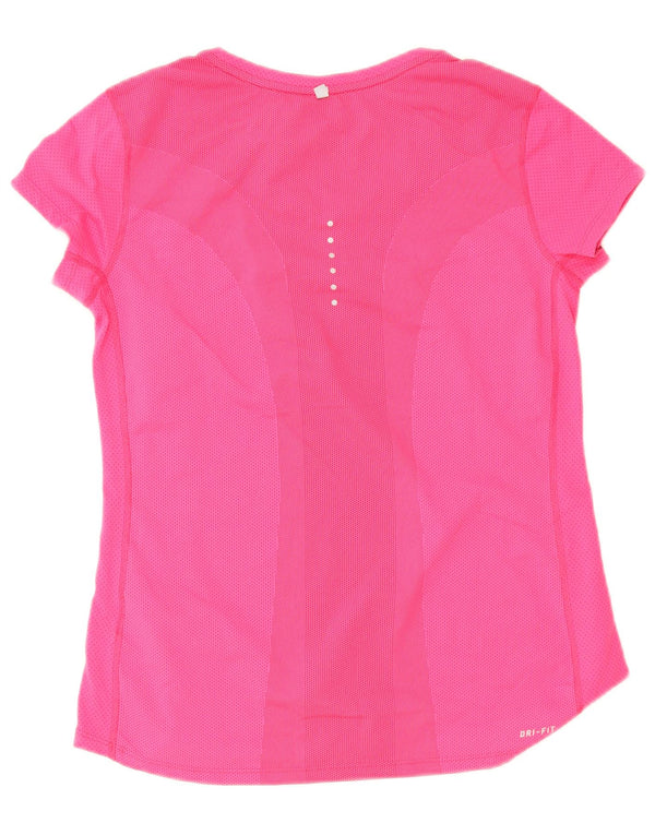 Camiseta Nike Feminina Dri Fit Top UK 12 Médio Rosa Poliéster