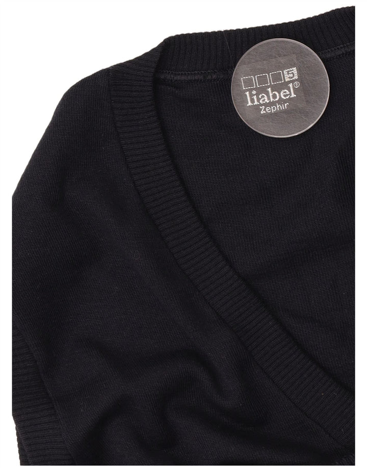 Liabel Mens Colete Regata Pequena Lã Virgem Azul Marinho