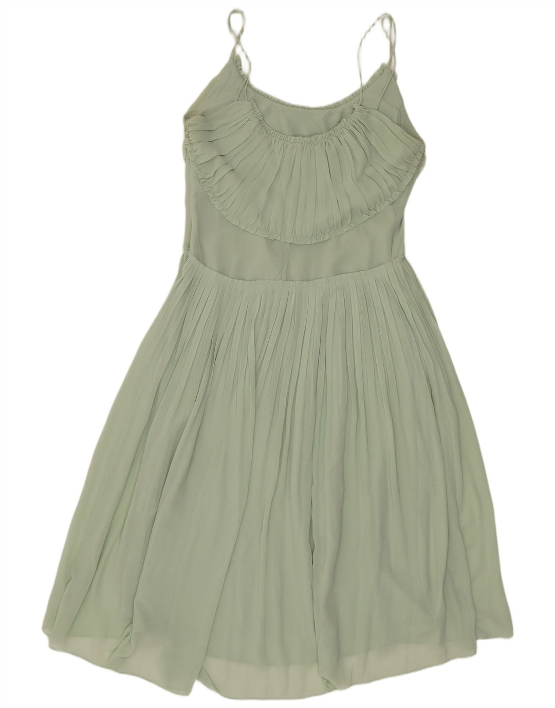 Vestido deslizante feminino Reiss UK 10 poliéster verde pequeno