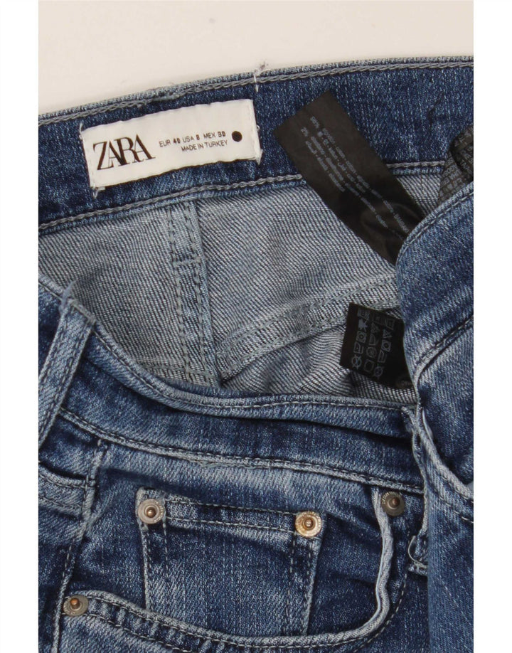 Calça jeans reta feminina Zara EU 40 médio W30 L27 algodão azul