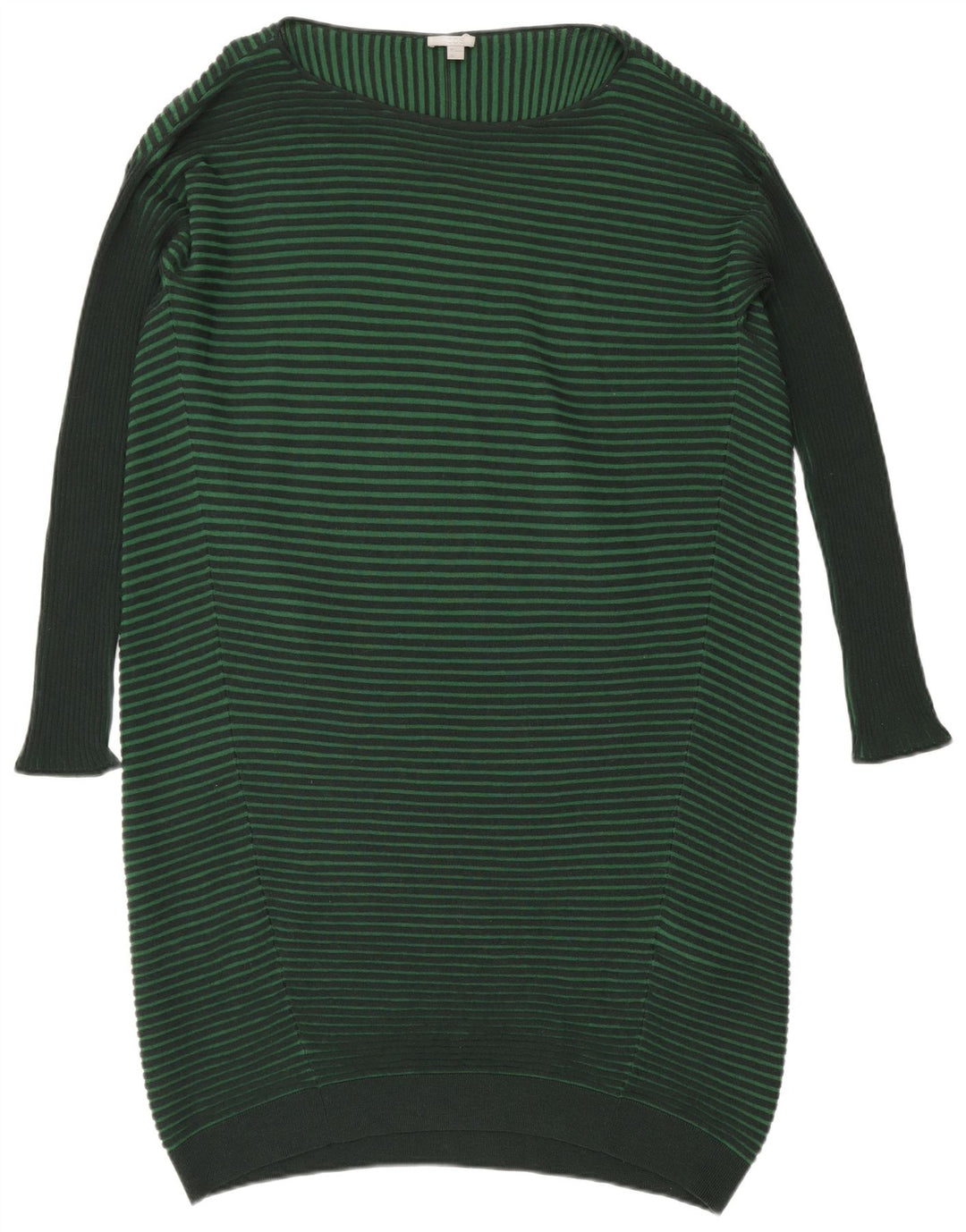 Cos Womens Jumper Dress Reino Unido 16 Grande Lã Listrada Verde