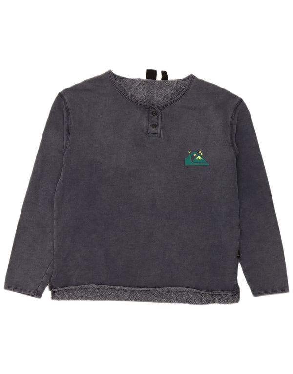 Quiksilver moletom feminino jumper UK 14 médio azul marinho algodão