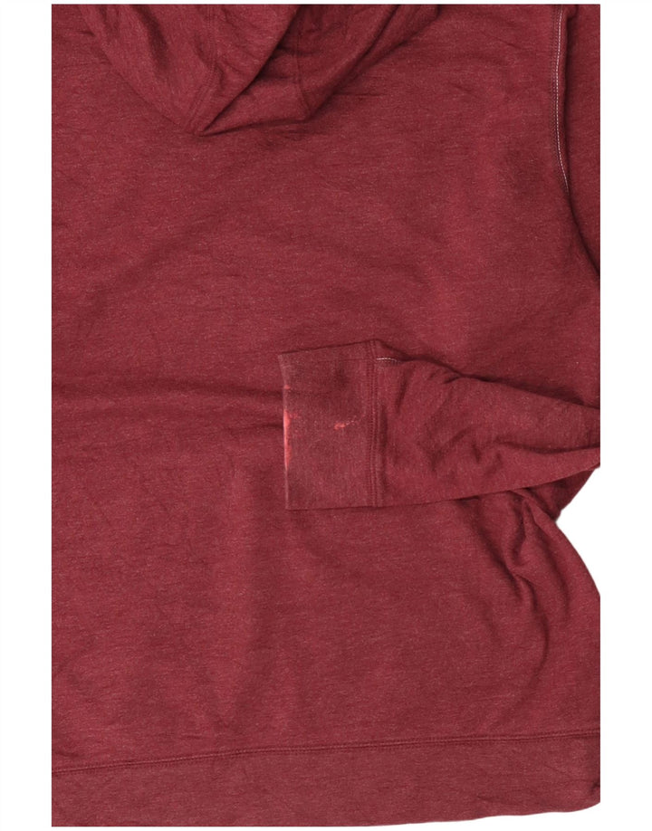 EDDIE BAUER Suéter masculino com capuz médio algodão Borgonha