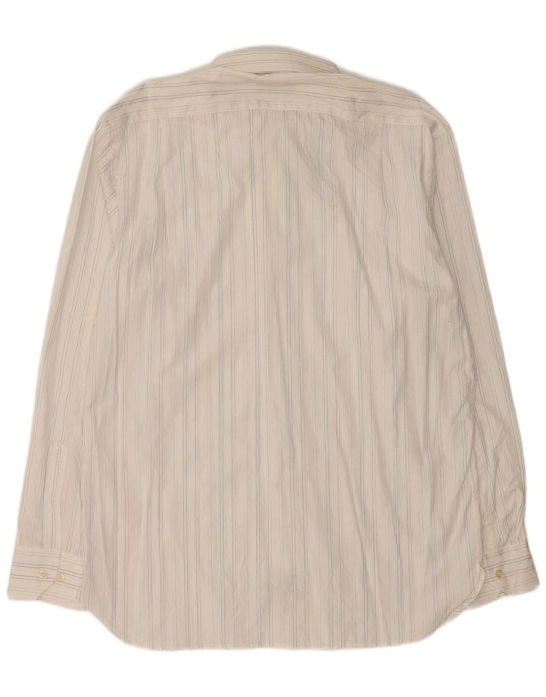 Camisa masculina MASSIMO DUTTI tamanho 43 grande algodão listrado branco