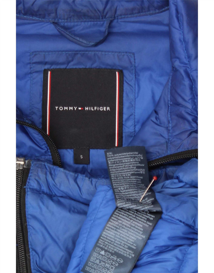 Jaqueta acolchoada masculina Tommy Hilfiger UK 36 pequena azul poliamida