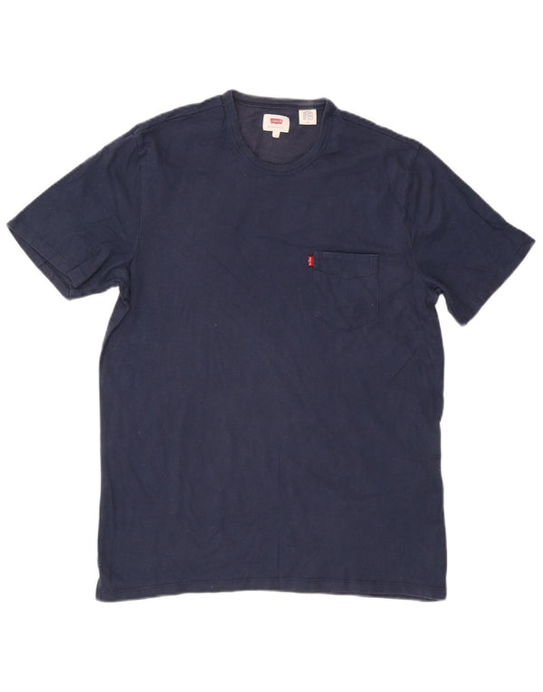 LEVI'S Mens T-Shirt Top Large Navy Blue