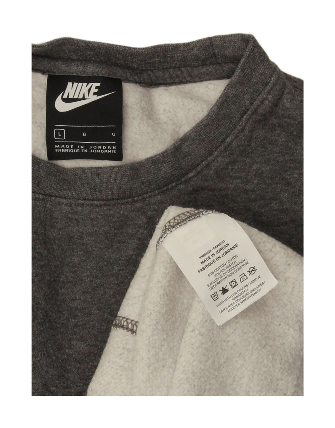 NIKE Mens Sweatshirt Jumper Large Grey Cotton Vintage Nike and Second-Hand Nike from Messina Hembry 