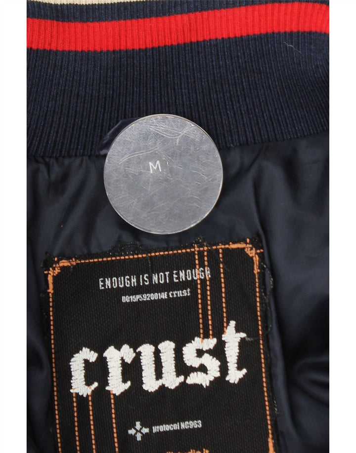 Jaqueta masculina Crust Bomber acolchoada Reino Unido 38 bloco colorido azul marinho médio