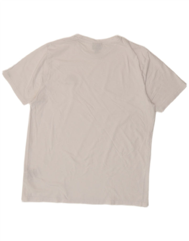 Camiseta masculina Ellesse Top grande de algodão branco