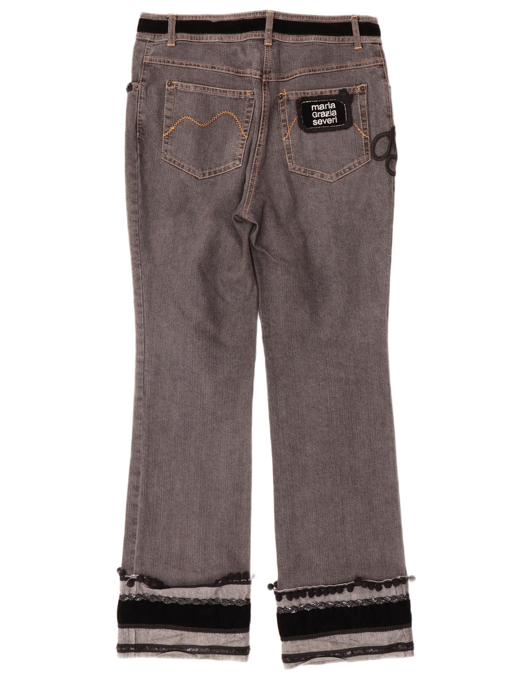MARIA GRAZIA SEVERI Jeans Bootcut Feminino IT 44 Médio W32 L31 Cinza