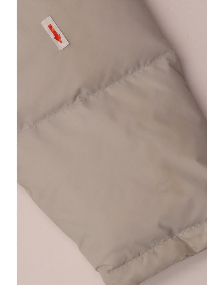 Jaqueta masculina acolchoada com capuz Champion UK 40 grande cinza nylon