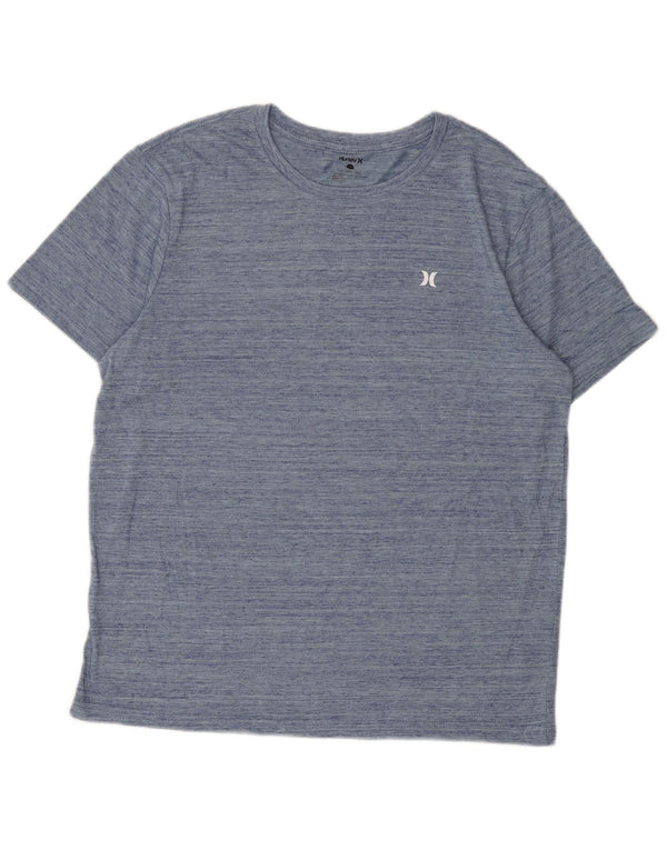 Camiseta masculina Hurley grande poliéster manchado azul