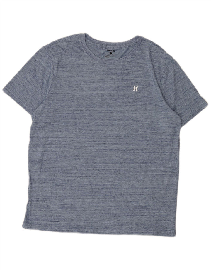 Camiseta masculina Hurley grande poliéster manchado azul