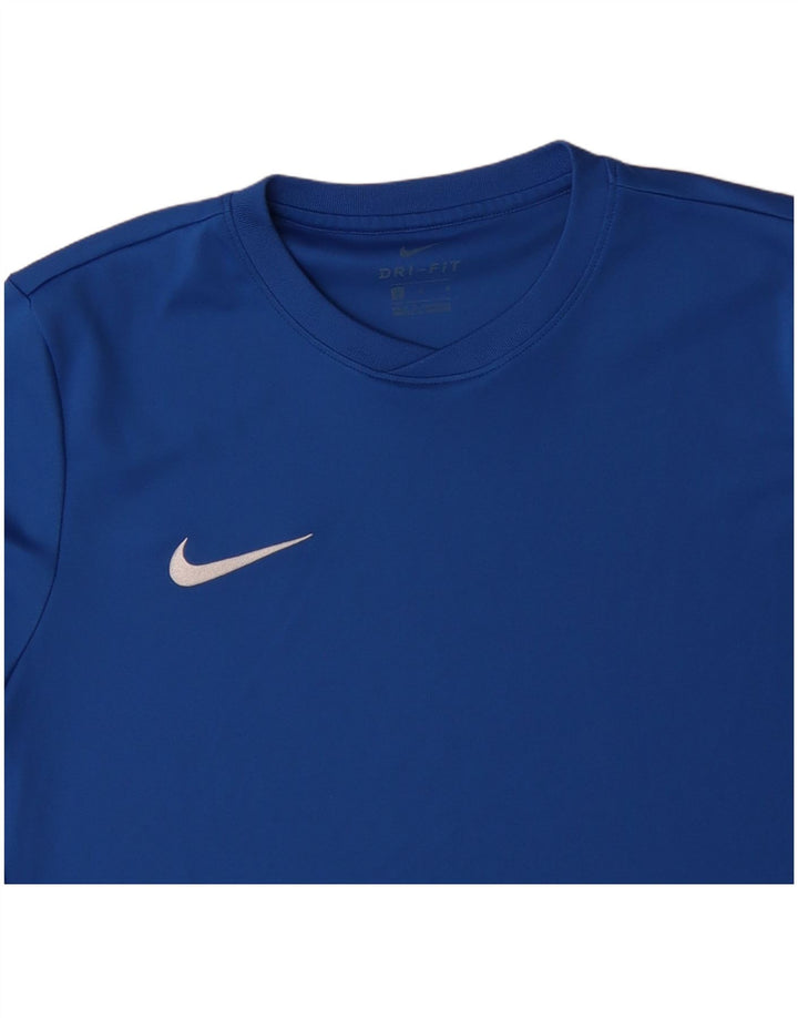 Camiseta Nike Masculina Dri Fit Top Médio Azul Poliéster