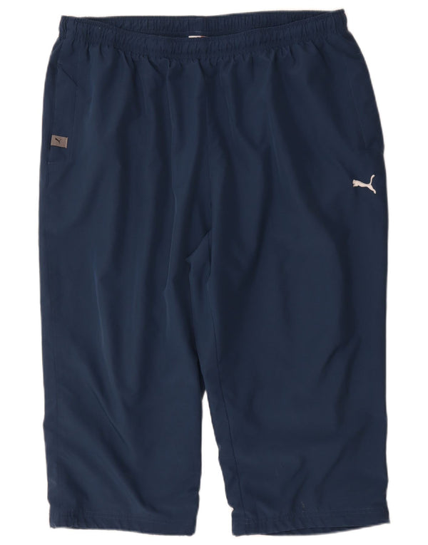 Calça de treino masculina Puma Graphic Capri 2XL azul marinho poliéster