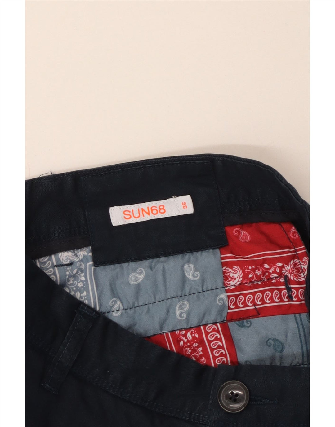 Shorts cargo masculino Sun68 W36 grande azul marinho