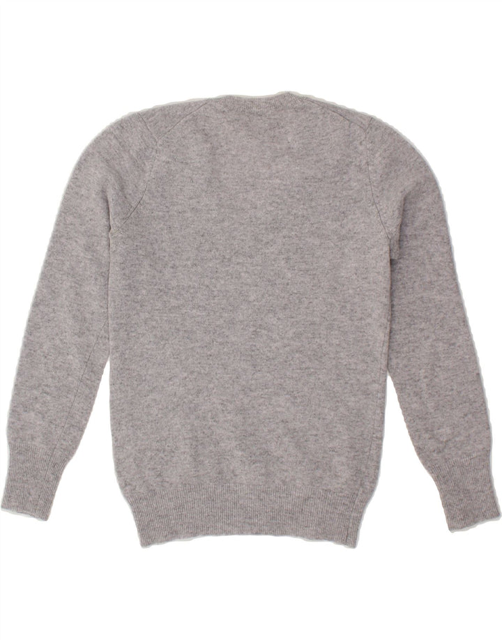 BENETTON Womens V-Neck Jumper Sweater UK 6 XS Grey Vintage Benetton and Second-Hand Benetton from Messina Hembry 
