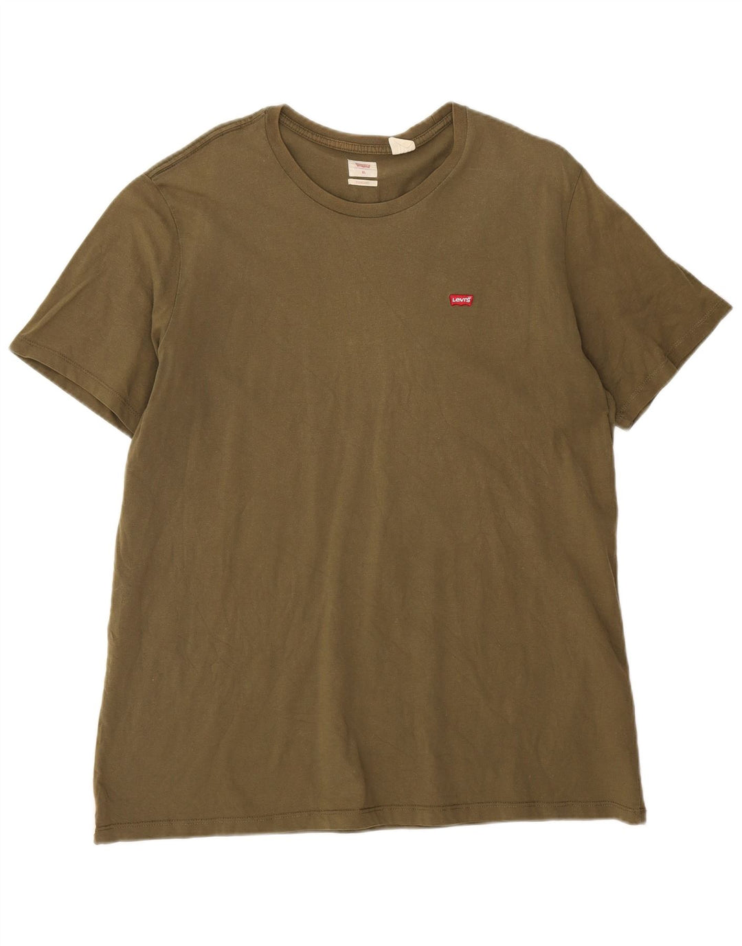Camiseta masculina padrão Levi's Top XL algodão cáqui