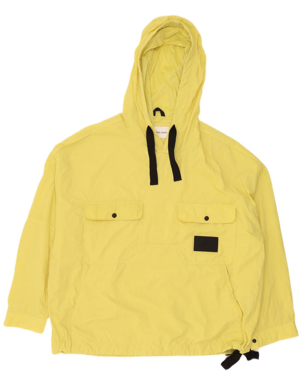 Calvin Klein Jeans Masculino Solto Fit Jaqueta de Chuva com Capuz Reino Unido 42 XL Amarelo