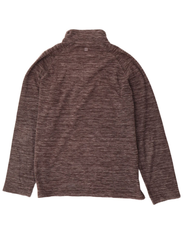 Mountain Warehouse Mens Zip Neck Fleece Jumper Grande Poliéster manchado cinza