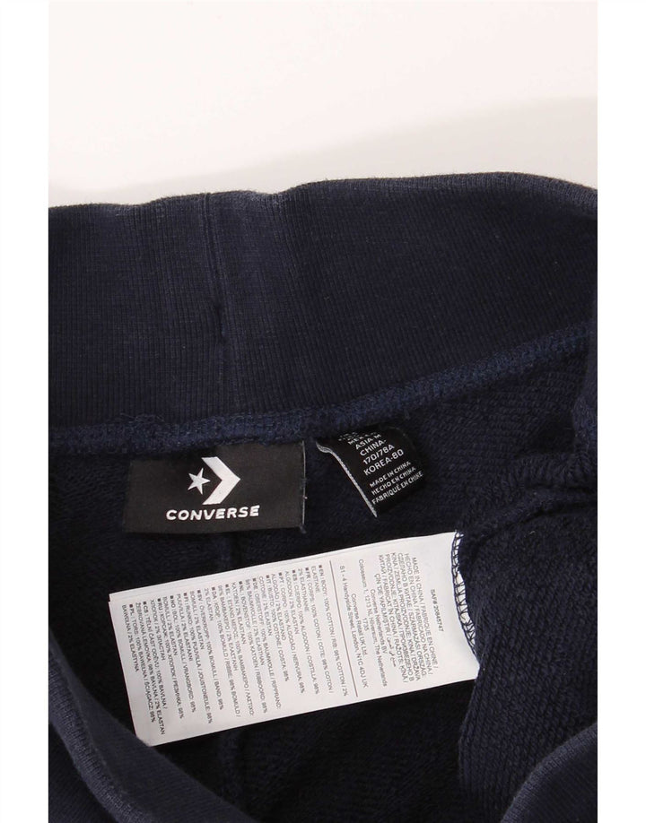 Calça de treino feminina Converse Joggers pequeno algodão azul marinho