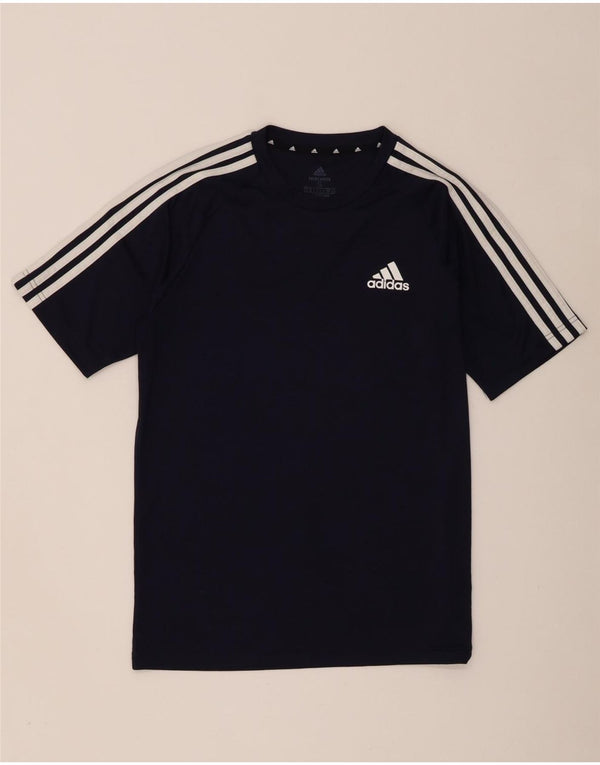 Adidas Mens Aeroready Camiseta Top Pequeno Azul Marinho Poliéster