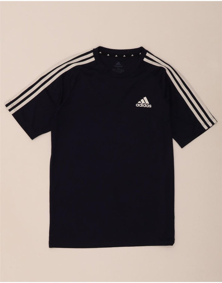 Adidas Mens Aeroready Camiseta Top Pequeno Azul Marinho Poliéster