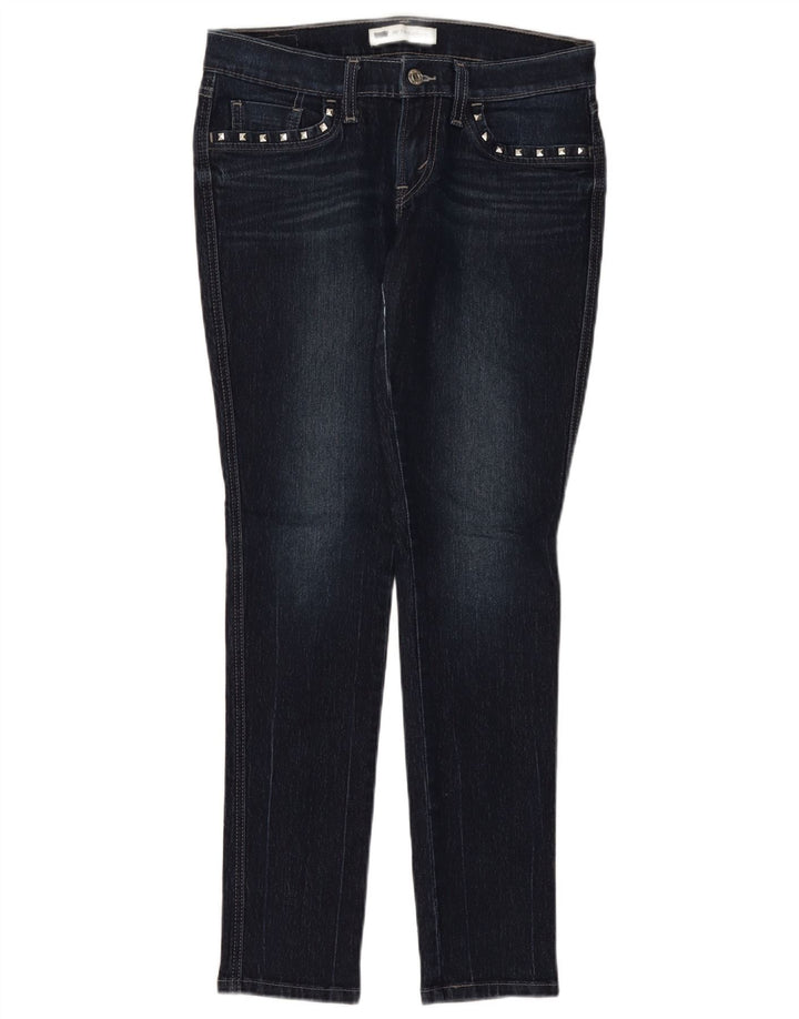 Calça jeans feminina super baixa skinny LEVI'S US 5 pequena W27 L32 algodão azul marinho