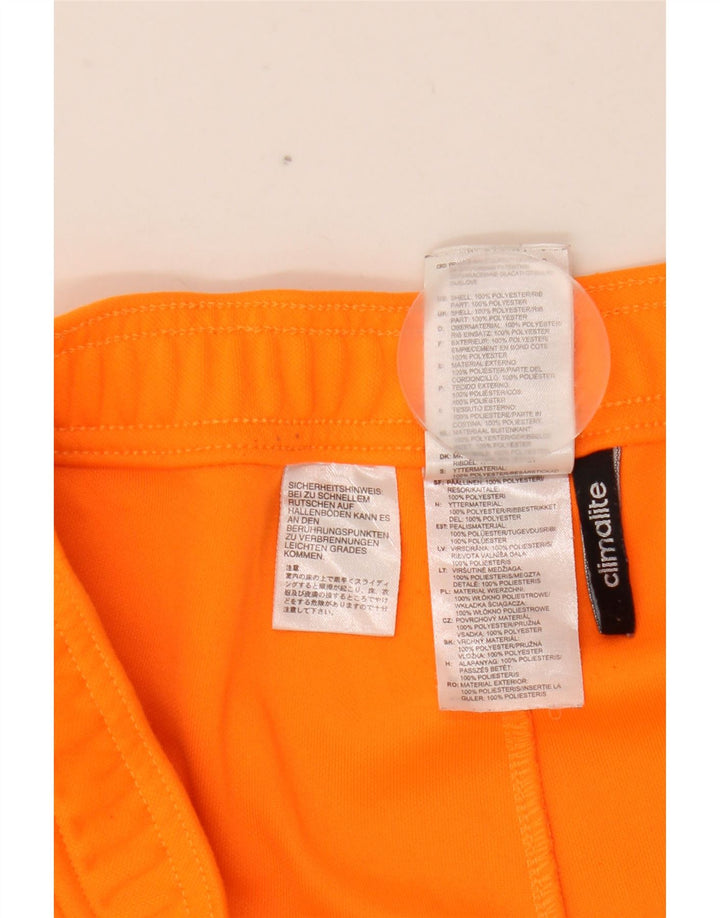 ADIDAS Mens Climalite Calças de treino XL Laranja Colourblock Poliéster