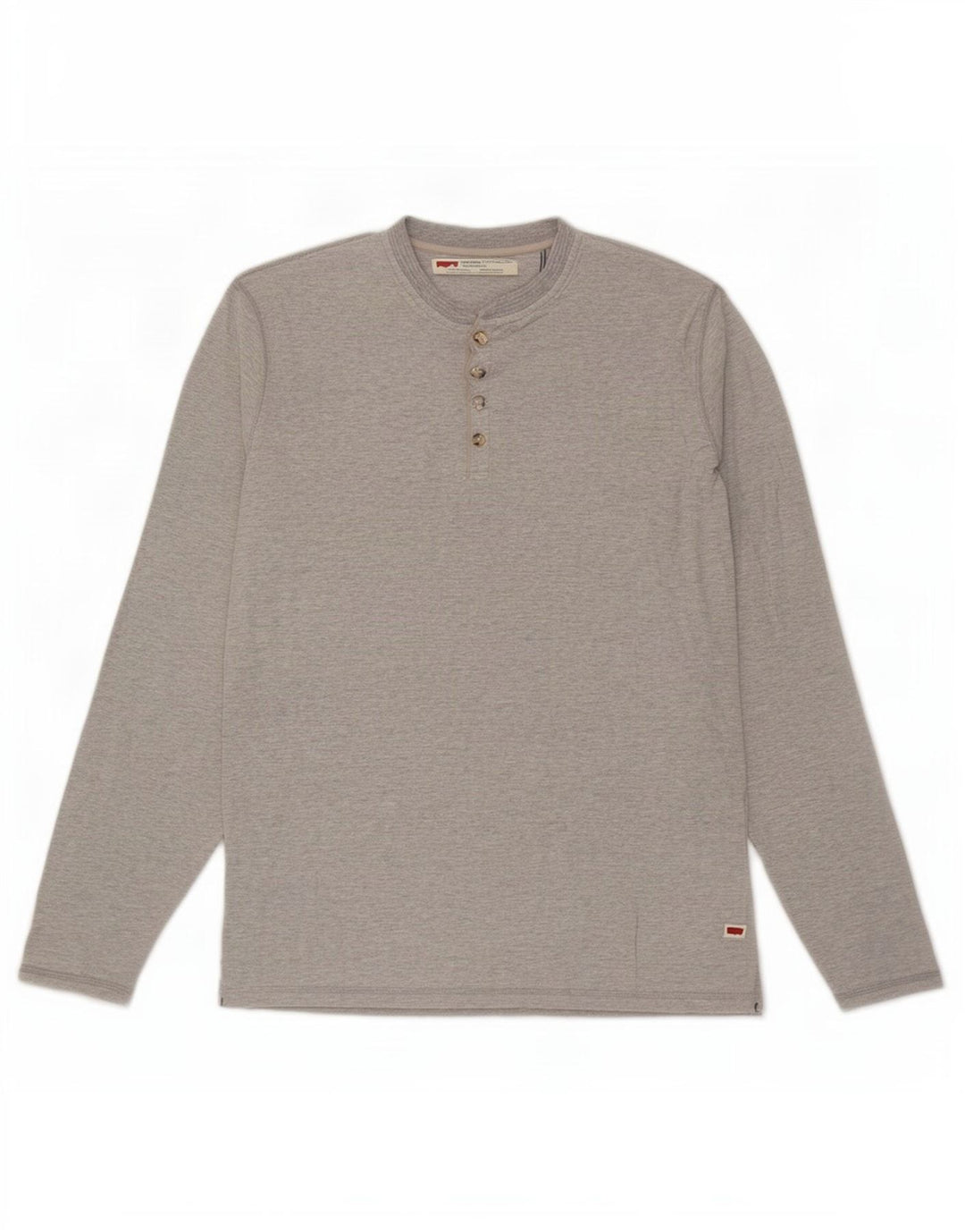 Top masculino Levi's Standard Fit manga comprida cinza médio manchado