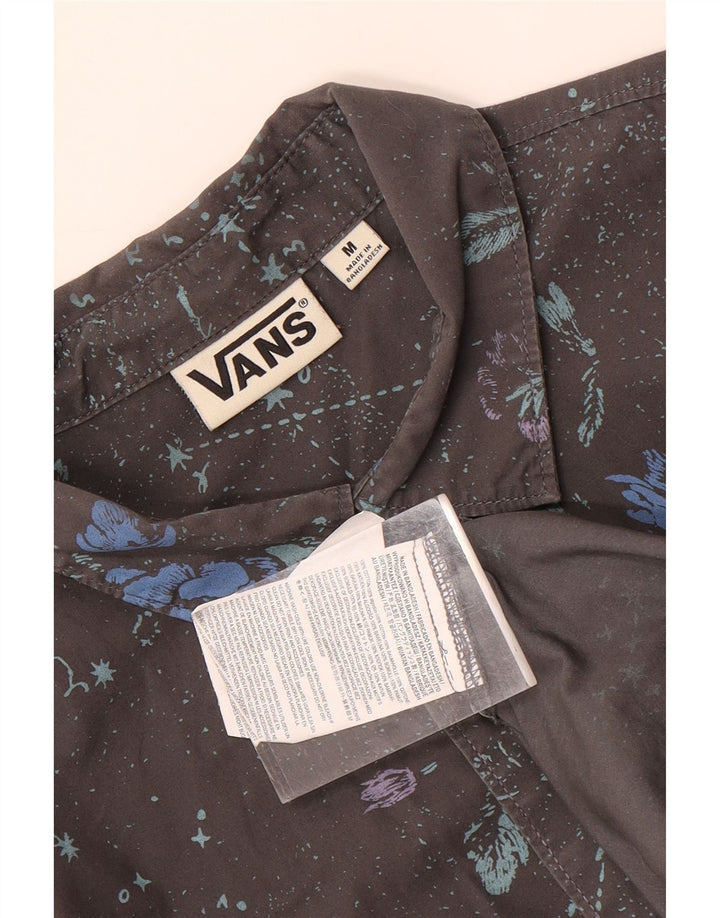 Camisa masculina de manga curta VANS médio cinza floral algodão