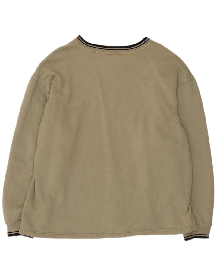Fila Mens Graphic Regular Fit Moletom Jumper XL Algodão Cáqui