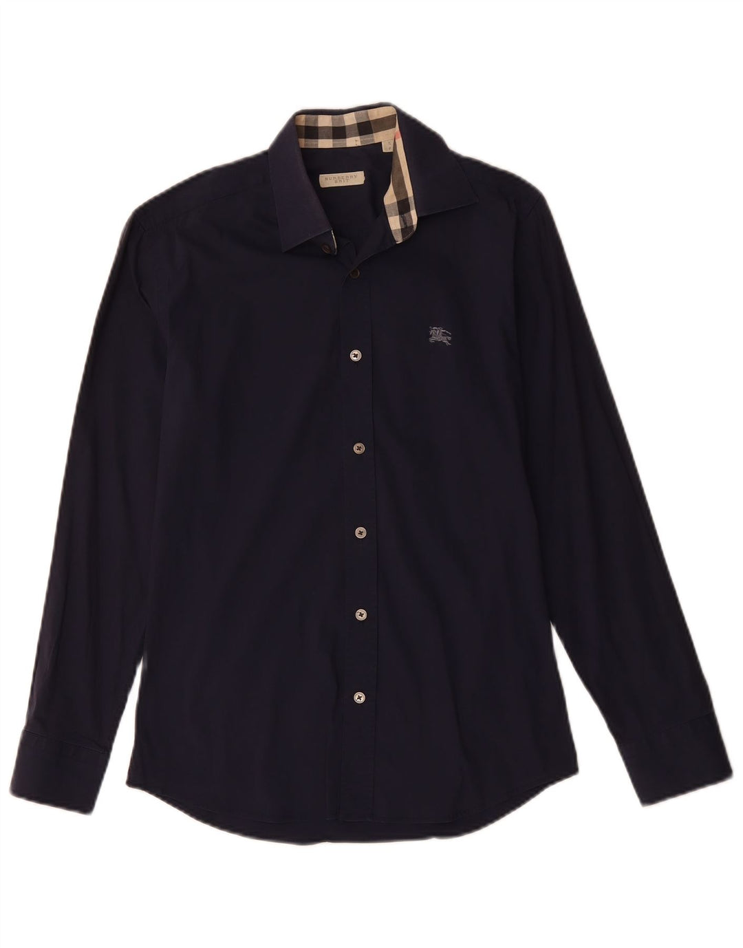 Camisa masculina Burberry pequena azul marinho