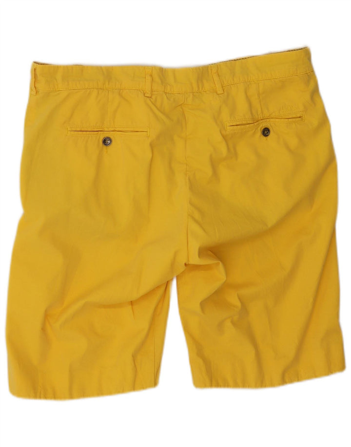 40Weft Mens Chino Shorts W36 Grande Algodão Amarelo