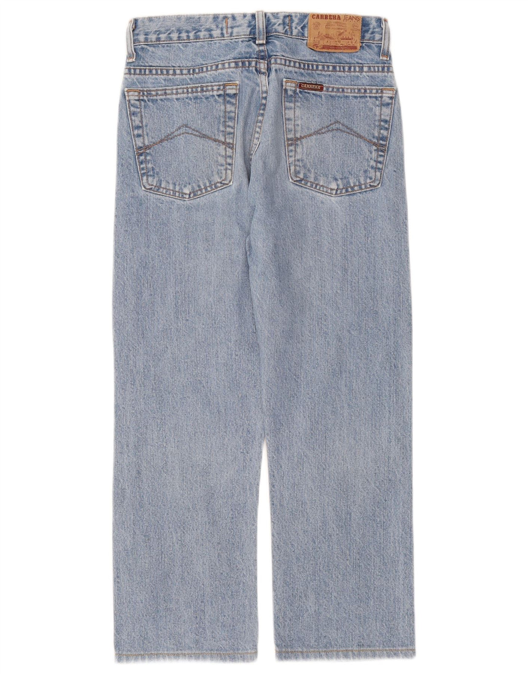 Calça jeans feminina Carrera 710 cortada W28 L24 azul