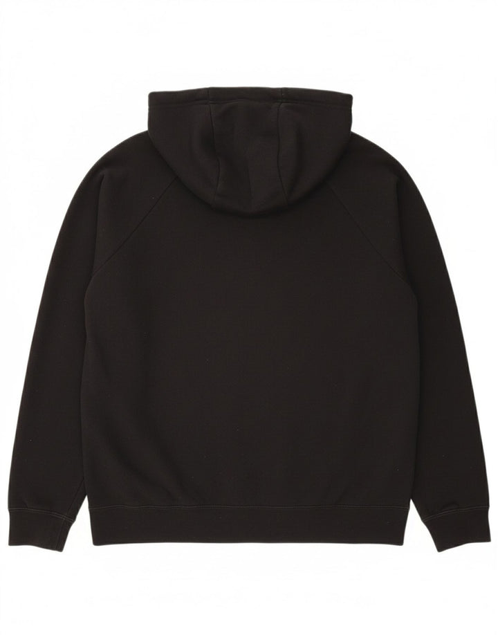 Suéter masculino Nike com capuz e zíper médio preto algodão