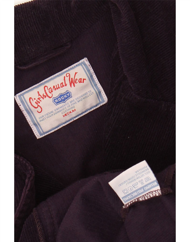 Jaqueta blazer feminina ROCKY de veludo cotelê com 5 botões Reino Unido 14 algodão roxo médio