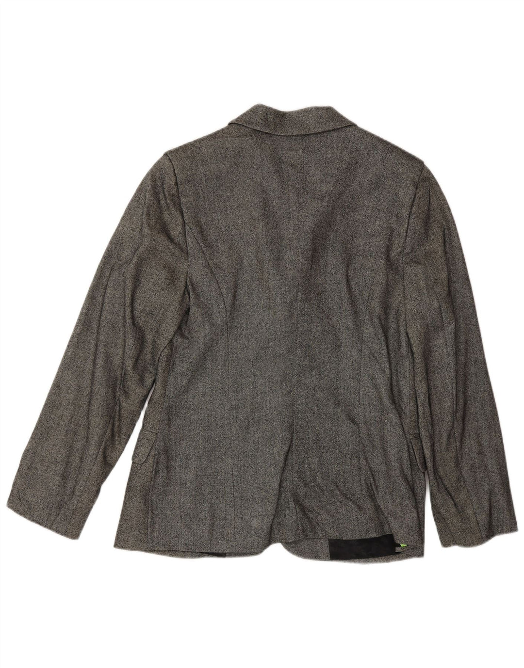 Jaqueta blazer feminina de 2 botões Krizia IT 44 lã cinza médio
