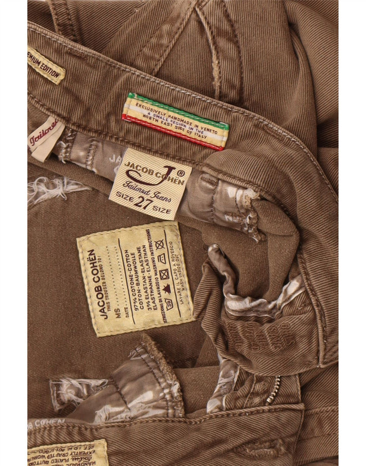 Jacob Cohen Calça jeans feminina sob medida W27 L28 algodão marrom