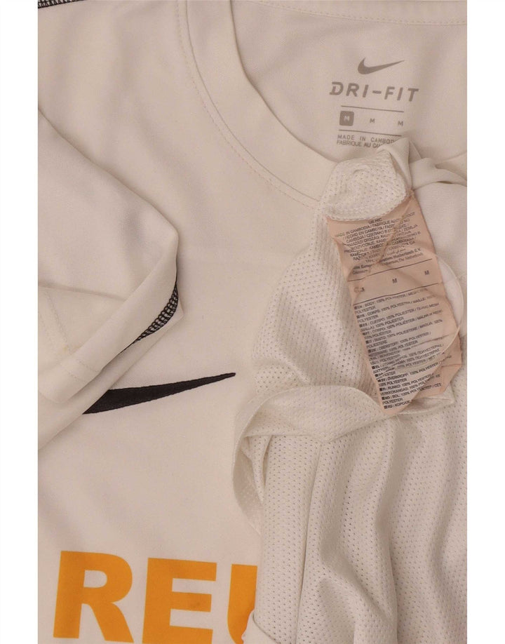 Camiseta Nike masculina gráfica Top médio branco poliéster esportivo